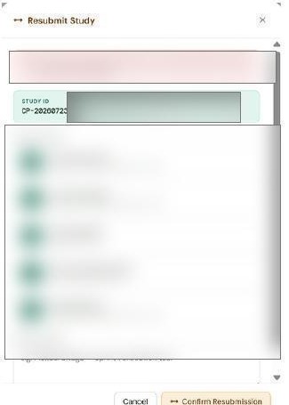 The Resubmit Study window