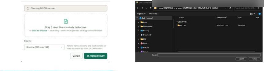 Upload New Study button