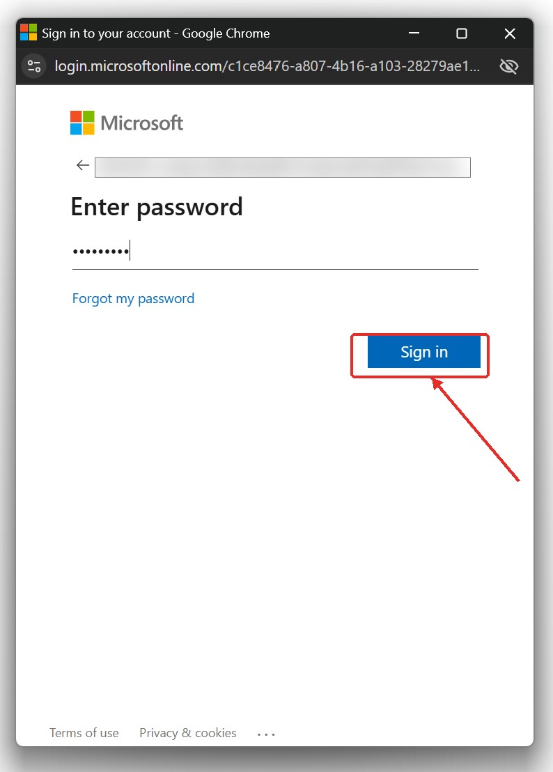 Enter your password
